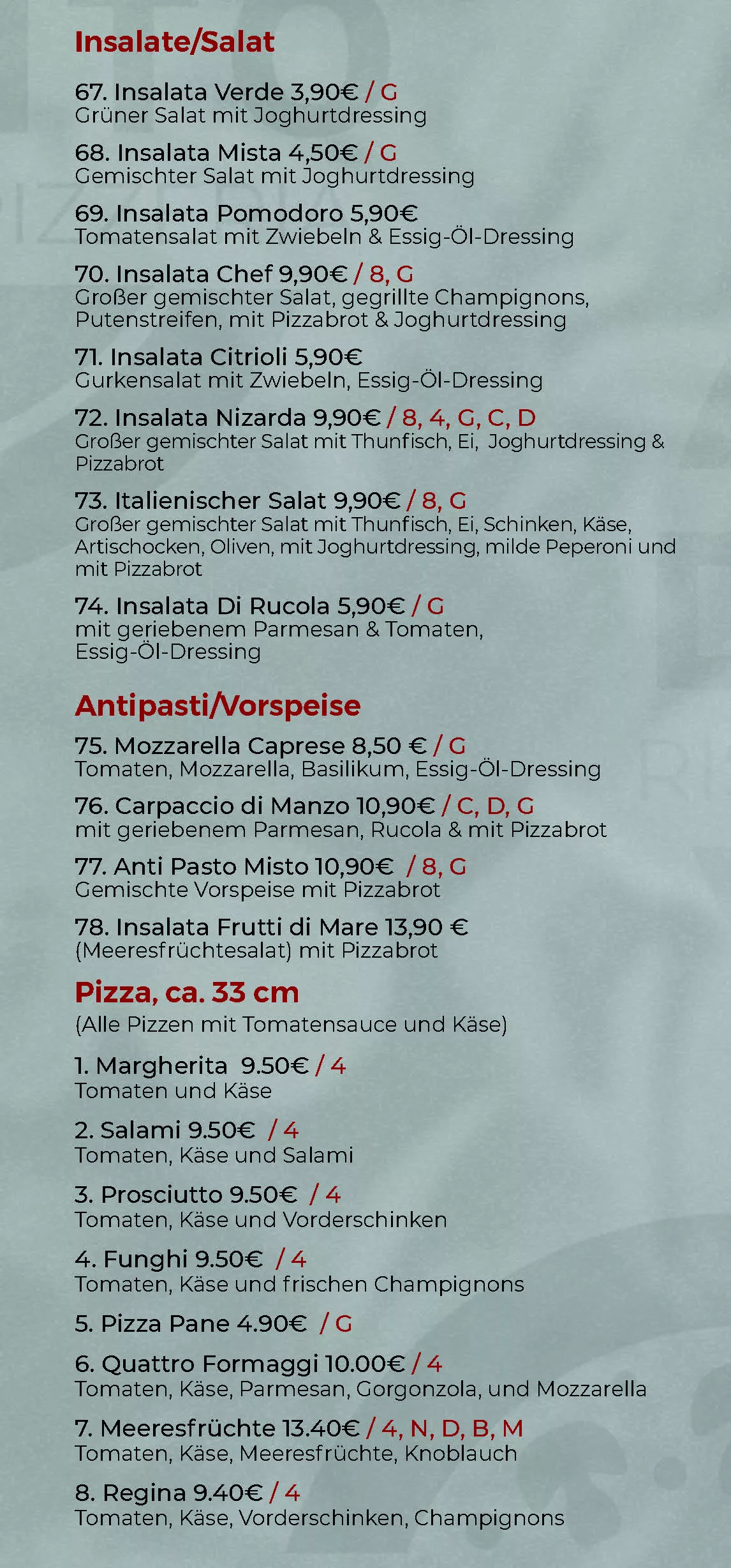 Pizzeria Da Vito - Abholkarte, Lieferservice